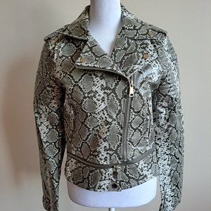 Women's Patrizia Luca Snake Moto Jacket Size S